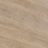 Resh Accent Coffee Table, Curved Natural Travertine Top, Round 3 Balls Wood Base - UPT-336139