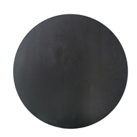 Sara Round Side End Table, 20 Inch Solid Mango Wood Top in Matte Black with Curved legs UPT-337248