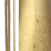 Poma Hanging Bell Wall Decor Set with 12 Bells, Antique Gold Iron, Jute Rope, 48 Inch - UPT-350391