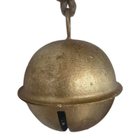 Roma 34 Inch Cascading Hanging Bells, Gold Finish, Natural Jute Rope, Boho Rustic Decor - UPT-350395