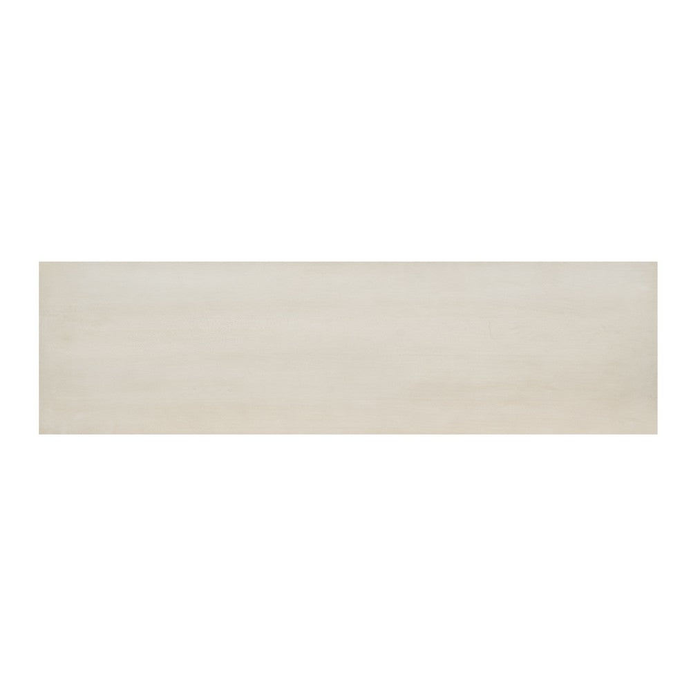Jesina 69 Inch Sofa Console Table, Antique White Mango Wood, Stacked Beaded Legs - UPT-350766