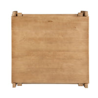 Hina 50 Inch Square Coffee Table, Exposed Joinery, Natural Brown Mango Wood, Japandi Style - UPT-350768
