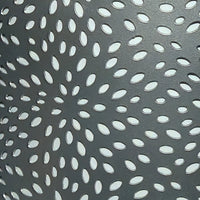 Josi 10 Inch Wastebasket Trash Can, Detailed Leaf Etching, Silver Finish - UPT-350835