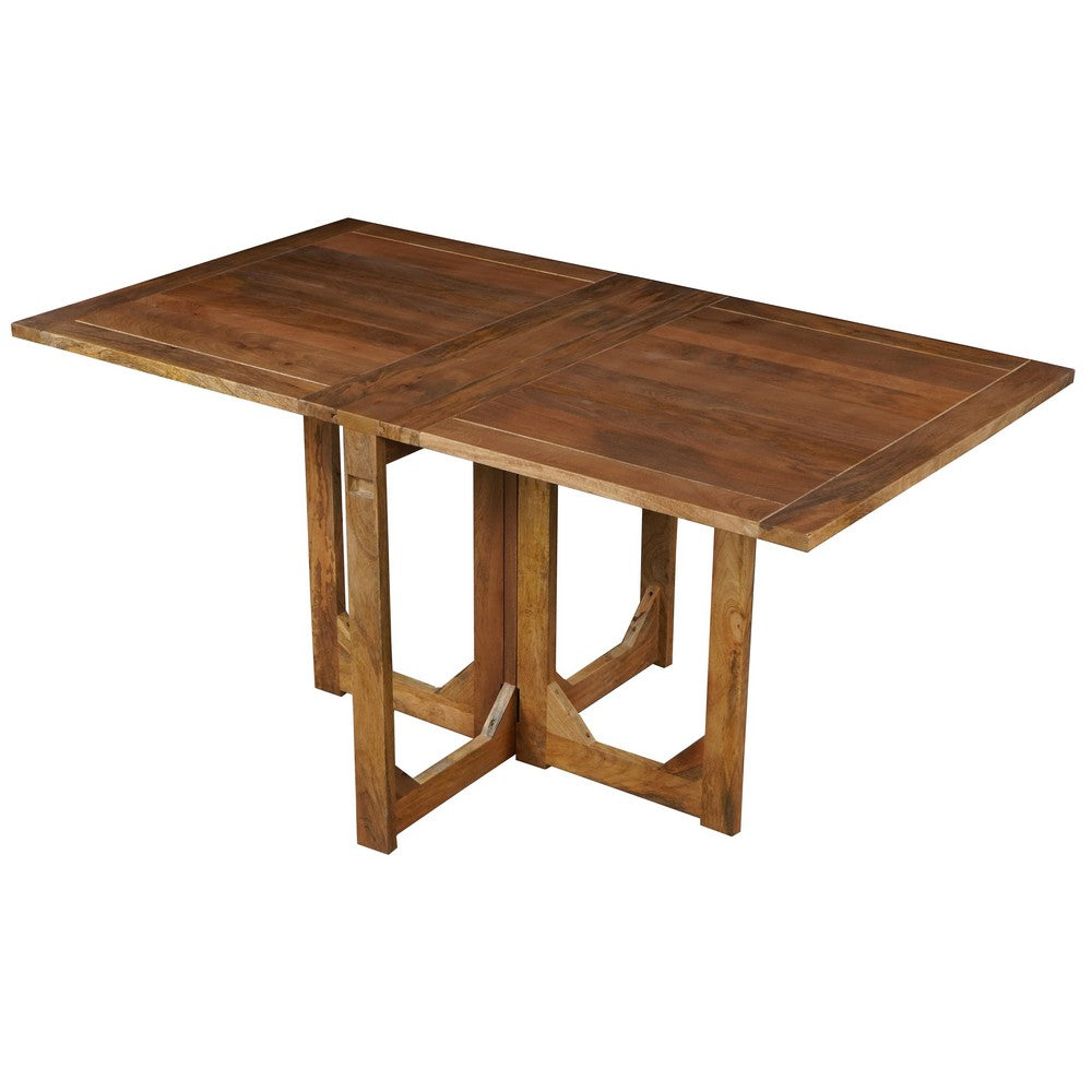 Hosa 7pc Rectangular Dining Table Set, Faux Leather Seats, Brown Mango Wood - UPT-352817