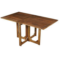 Hosa 7pc Rectangular Dining Table Set, Faux Leather Seats, Brown Mango Wood - UPT-352817