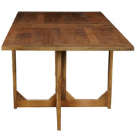 Hosa 7pc Rectangular Dining Table Set, Faux Leather Seats, Brown Mango Wood - UPT-352817