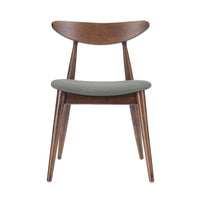 Kios 5pc Round Dining Table Set, Splayed Legs, Curved Back, Brown - UPT-352819