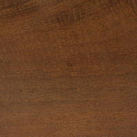 Jie Side End Table, Sculpted Pedestal Base, Walnut Brown Mango Wood, 18.5 Inch - UPT-354399