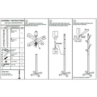 Hiya Freestanding Hat, Coat Rack, 8 Branch Hooks, Whitewash Teakwood, 72 Inch - UPT-355834