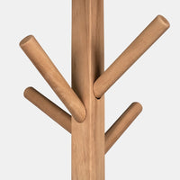 Hiya Freestanding Hat, Coat Rack, 8 Branch Hooks, Natural Brown Teakwood, 72 Inch - UPT-355835