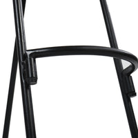 30 Inch Handcrafted Backless Counter Height Barstool, Natural Brown Mango Wood Saddle Seat, Black Iron Base- UPT-37900-F