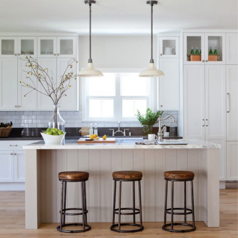 24 Inch Mango Wood Counter Height Barstool With Iron Base, Brown And Black - UPTâ€636038472