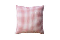 20 x 20 Modern Throw Pillow, Square, Houndstooth Pattern, Set of 2, Pink  By Casagear Home