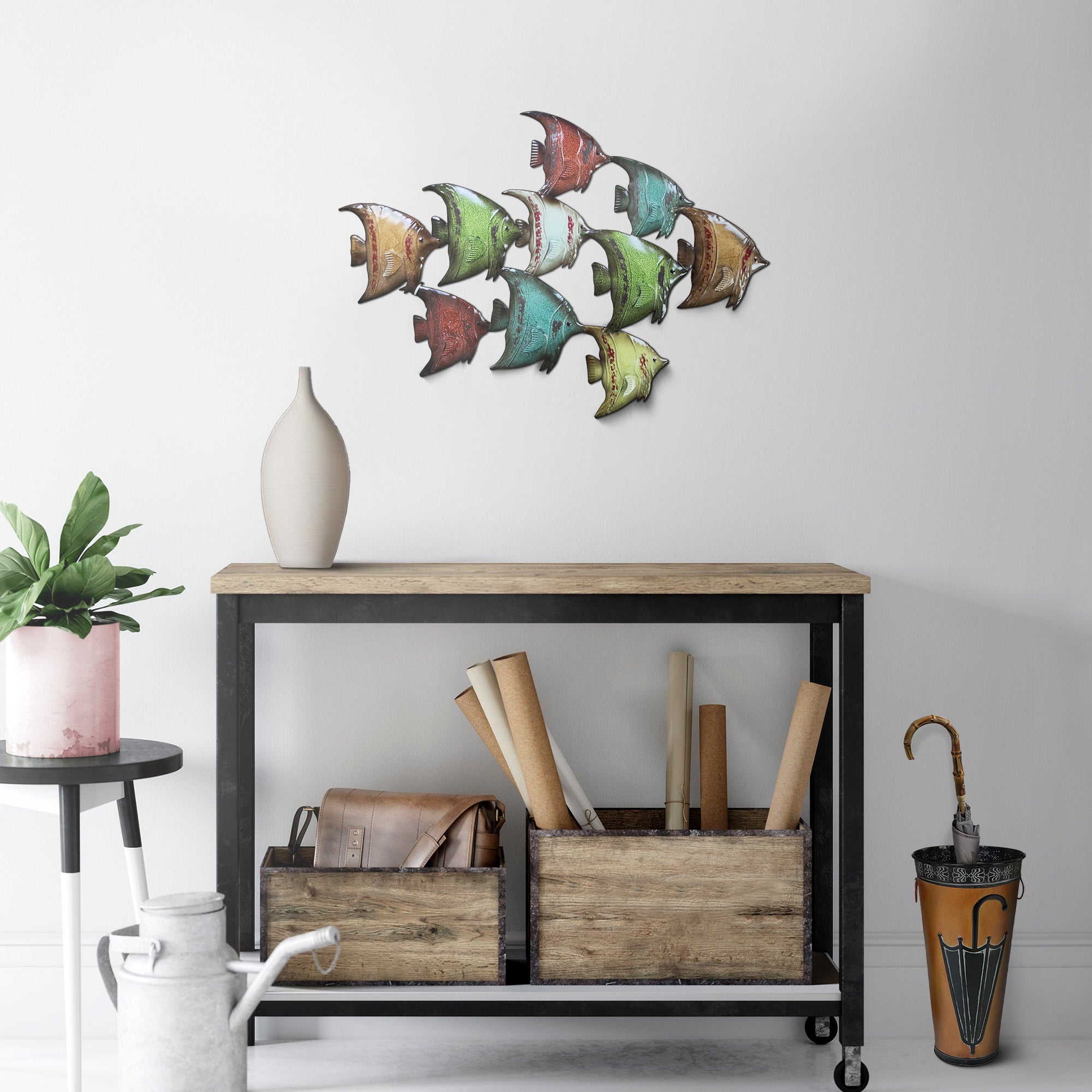 Metal Danube Home Alayna Fish Art Wall Decoration Multi 119.4X6.4X58.4CM at  Rs 5999.00 in Hyderabad