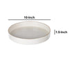 Round Plastic Tray, Gold Accented Trims, Glossy White - BM152860