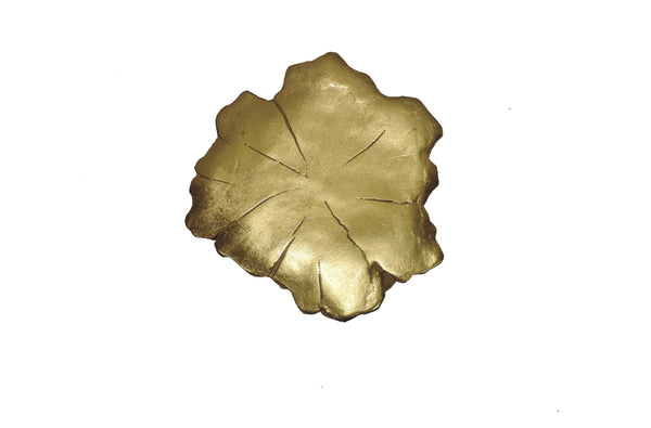 Nature Inspired Tree Trunk Metal Stool, Gold - BM154156