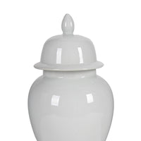 Kipp Decorative Porcelain Ginger Jar with Lidded Top, Large, White - BM165657