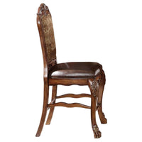 Wooden Counter Height Chair , Cherry Oak Brown, Set of 2 - BM177831