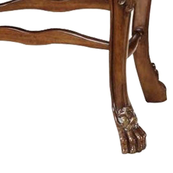 Wooden Counter Height Chair , Cherry Oak Brown, Set of 2 - BM177831