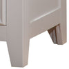 2 Drawer Wooden Nightstand with Metal Knobs, White - BM186039