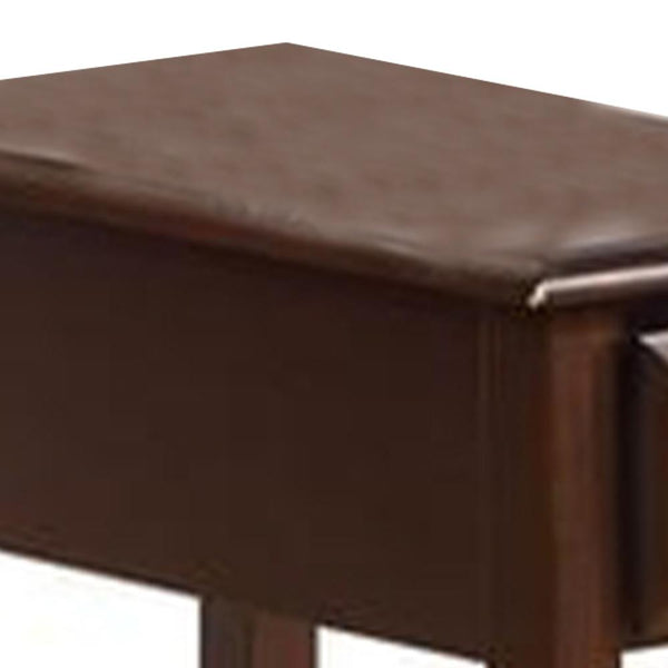 23" Rectangular Wooden Side Table with 1 Drawer, Brown - BM157271