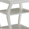 Wooden End Table with 2 Open Shelves and Cabriole Legs, White - BM154582