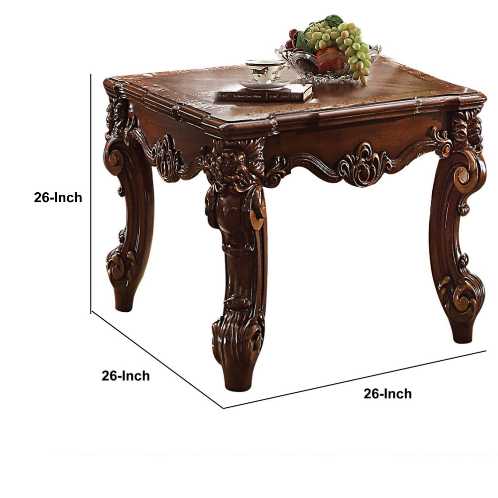 Wooden End Table in Cherry Brown  - BM177680