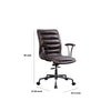 Swivel Adjustable Leatherette Executive Office Chair, Brown - BM194320