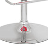 26 Inch Acrylic Adjustable Barstool, Chrome Pedestal Base, Red - BM157350