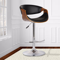 35 Inch Adjustable Swivel Barstool, Chrome Base, Bucket Seat - BM155626