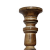 Handmade Wooden Candle Holder with Flared Top, Natural Brown, Set of 3 - BM00081