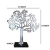 Stylish Aluminum Tree Decor with Block Base, Silver and Black - BM01183
