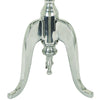 Traditional Style Aluminum Accent Table With Pedestal Base, Silver - BM01816