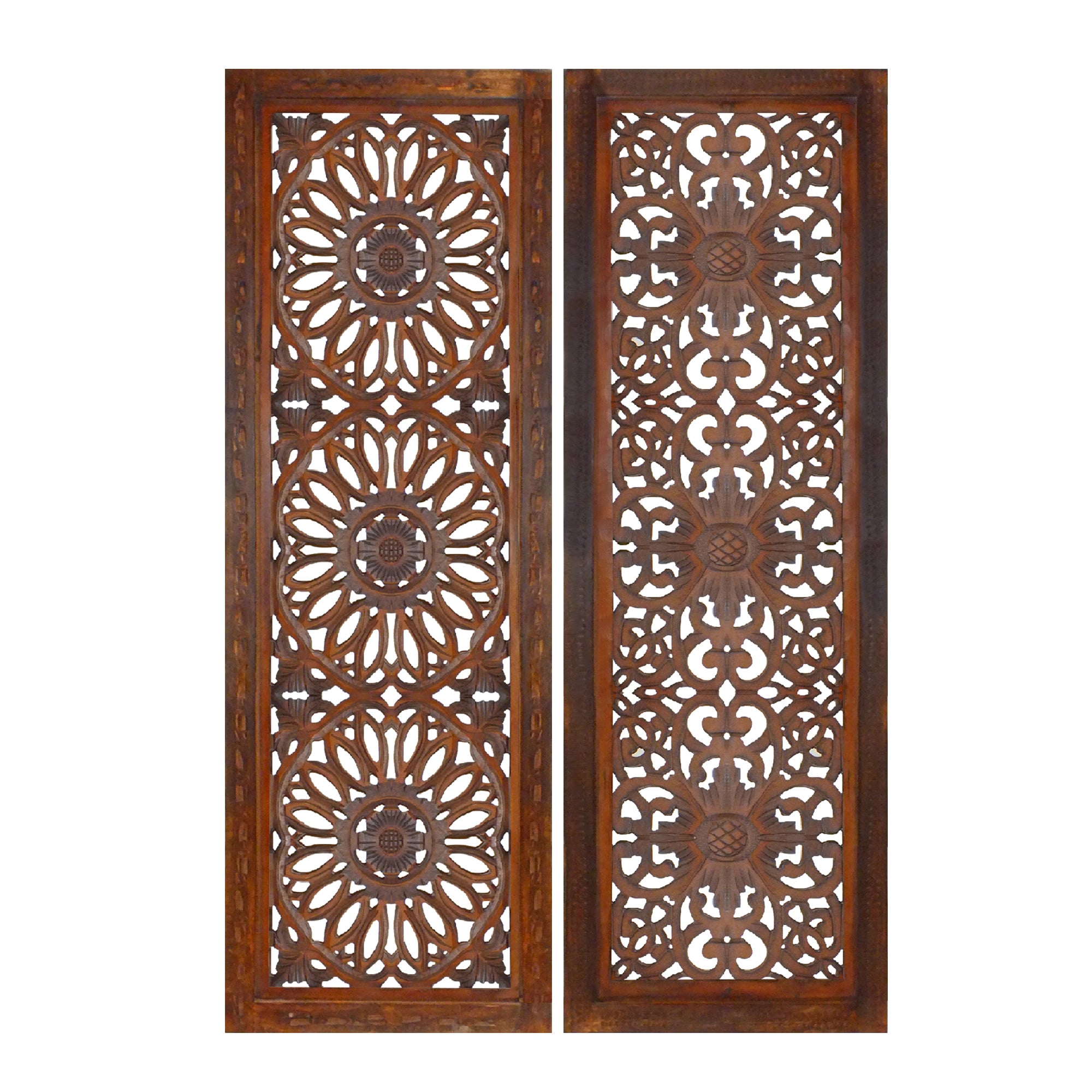 2 Carved Wooden Decorative deals Pieces