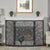 Benzara Peacock Themed Metal 3 Panel Fireplace Screen, Multicolor - BM04366