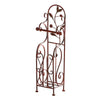Benzara Classic Free standing Metal Toilet Paper Holder, Bronze - BM05343