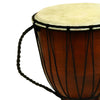 BM06826 Decorative Wood and Faux Leather Djembe Drum with Side Handle, Large, Brown and Cream