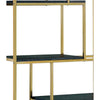 BM122818 Elvira Contemporary Display Shelf, Champgne Finish