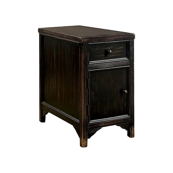 Meadow Transitional Style Side Table, Black - BM122825