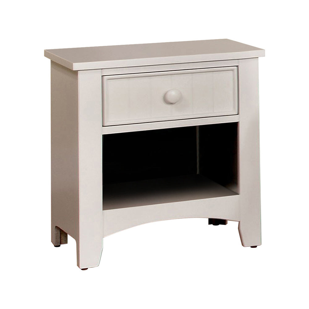 BM122965 Omnus Wood Night Stand, White Finish