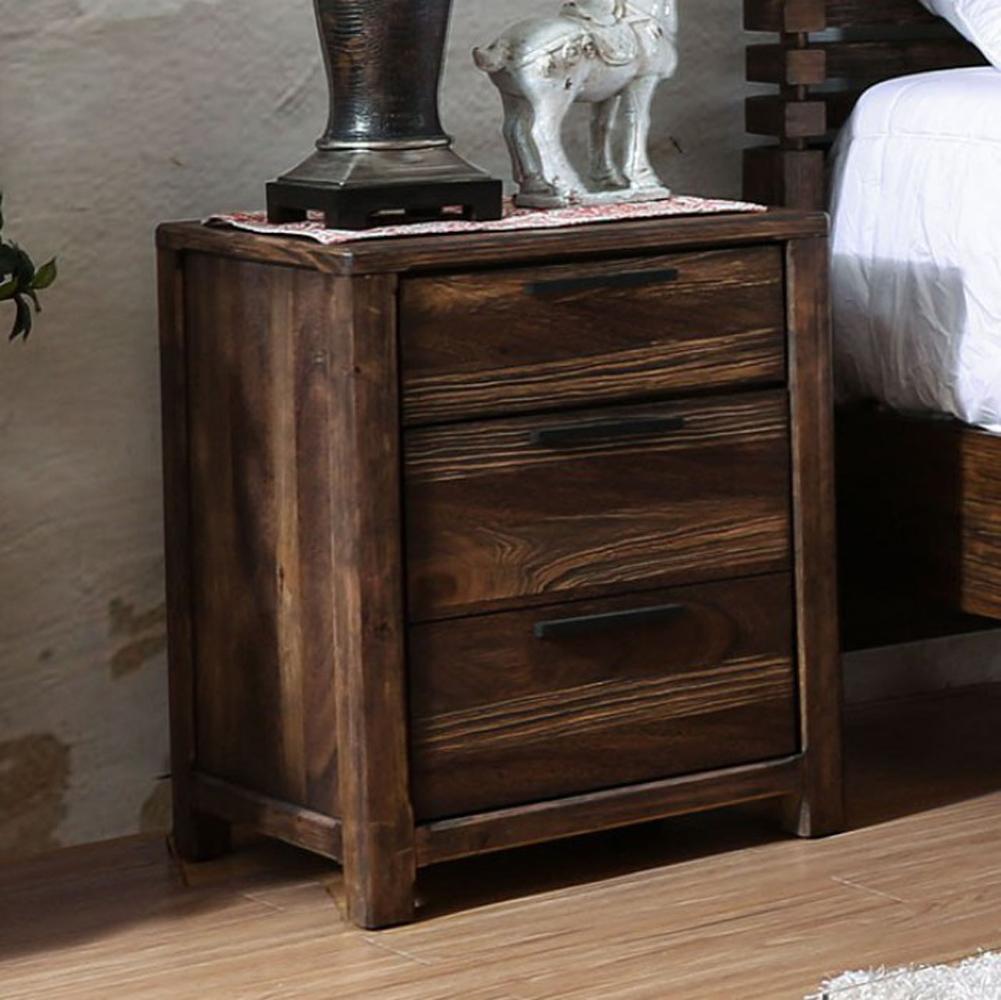 BM123000 Hankinson Transitional Style Night Stand, Rustic Natural Tone