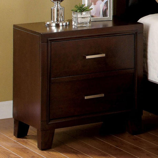 BM123047 Enrico I Contemporary Style Nightstand, Brown Cherry