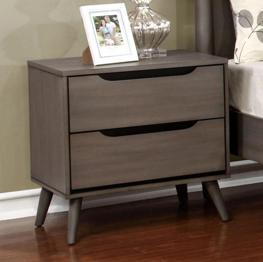 Lennart Mid Century Modern Nightstand, Gray - BM123113