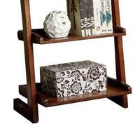 Lugo Transitional Style Ladder Shelf, Antique Oak Finish - BM123121