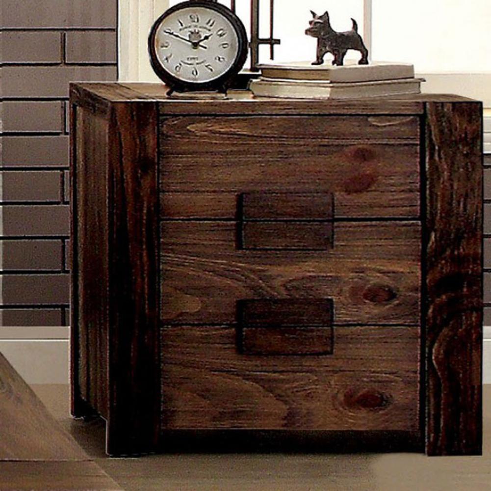 BM123146 Janeiro Transitional Nightstand, Rustic Natural Tone