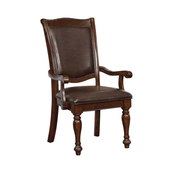 BM123165 Alpena Traditional Arm Chair, Brown Cherry, Set Of 2