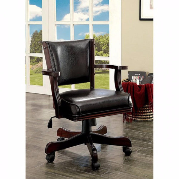 Rowan Contemporary Arm Chair, Dark Cherry Finish - BM123168