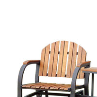 Perse Contemporary Rocking Chair Set, Oak Finish - BM123185