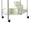 Loule Contemporary Serving Cart In Chrome Finish BM123211