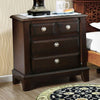 Litchville Contemporary Night Stand In Brown Cherry Finish - BM123250